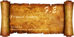 Francz Endre névjegykártya
